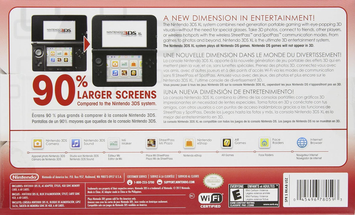 Nintendo 3DS XL - Red/Black [video game]