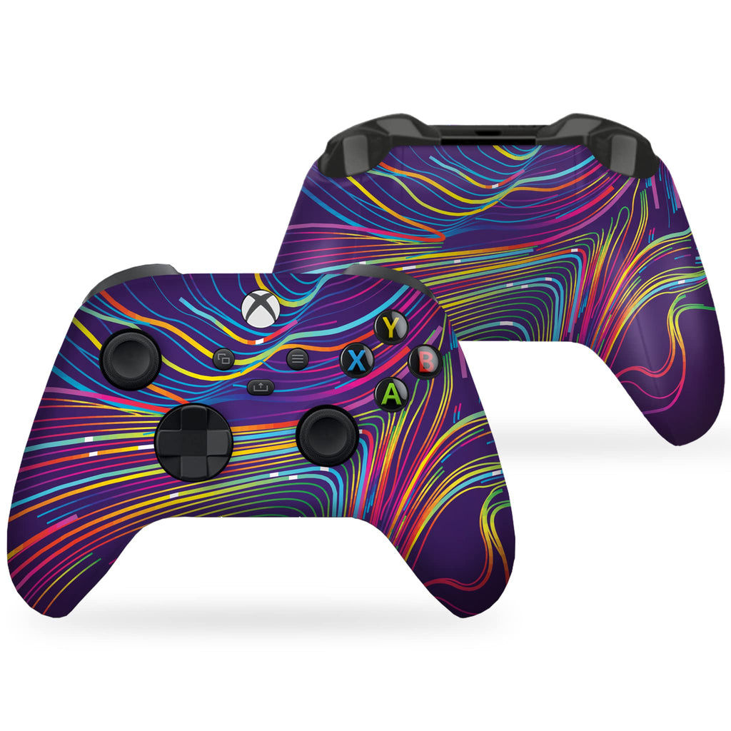 Psychedelic Mushrooms Customised Wireless Controller by BCB. Original X-box Controller Compatible with X-box One/Series X & S Console. Customized with Water Transfer Printing (Not a Skin)
