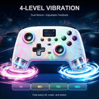Morostron Interactive Screen Wireless Gaming Controller for PC/Switch/Switch 2/iOS/Android,Hall Effect Stick & Trigger,RGB Lighting,Remappable Buttons,[ios]