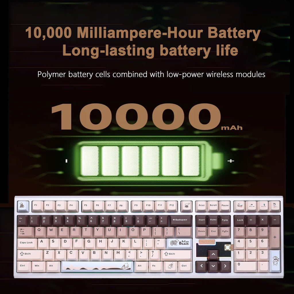 Loeskii WEIKAV 108-Key CNC Aluminum Mechanical Keyboard, Tri-Mode Wireless, Hot Swappable Linear Switch, Quick Release Structure, QMK/VIA, PBT Keycaps, Sound Dampening, NKRO, RGB, Win/Mac