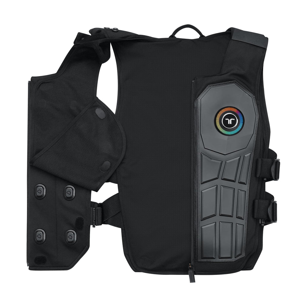 bHaptics TactSuit Pro 2026 | Flagship Haptic Vest for Gaming & VR | Sim Racing, Music | 32 Feedback Motors | Front Controller