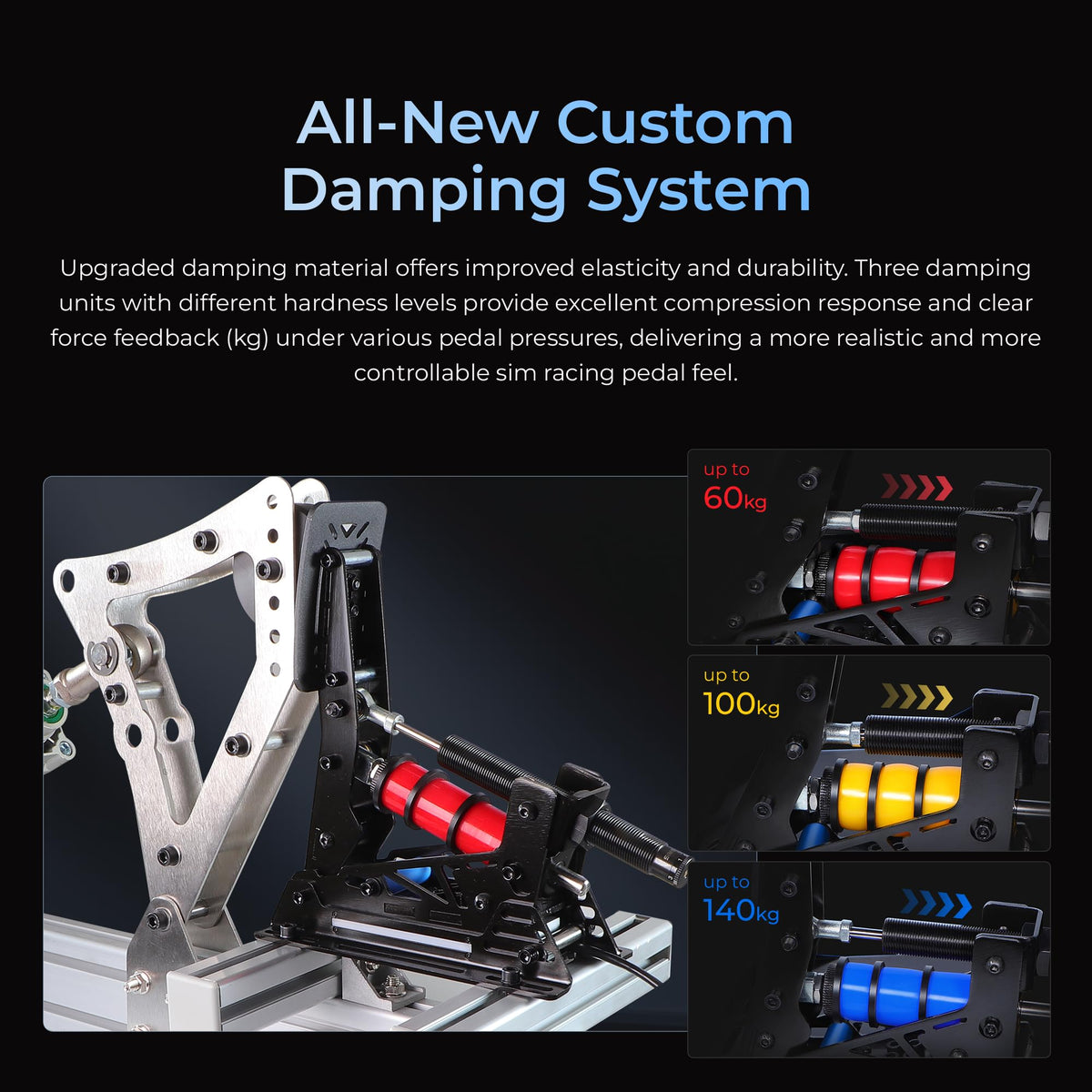 SIMSONN PRO X Ultra Sim Racing Pedals PC Racing Simulator Load Cell HE Hydraulic Pedals Support Haptic Reactor (PRO X Ultra P3-H3)