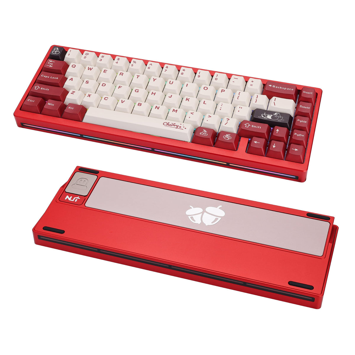 Loeskii WEIKAV 65-Key CNC Aluminum Mechanical Keyboard, Tri-Mode Wireless, Hot Swappable Linear Switch, Quick Release Structure, QMK/VIA, PBT Keycaps, Sound Dampening, NKRO, RGB, Win/Mac