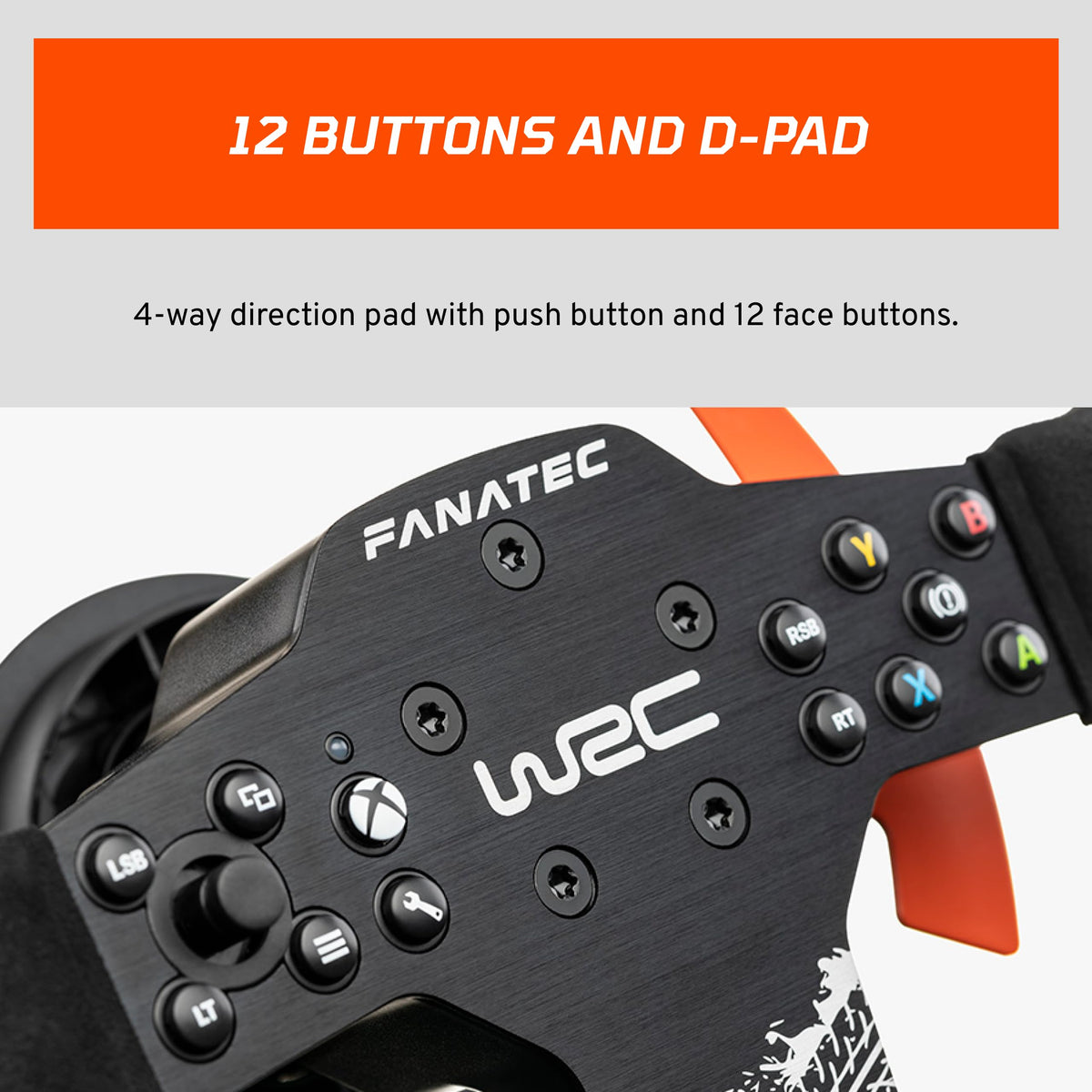 FANATEC CSL Elite Officially Licensed WRC Rally Sim Racing Steering Wheel