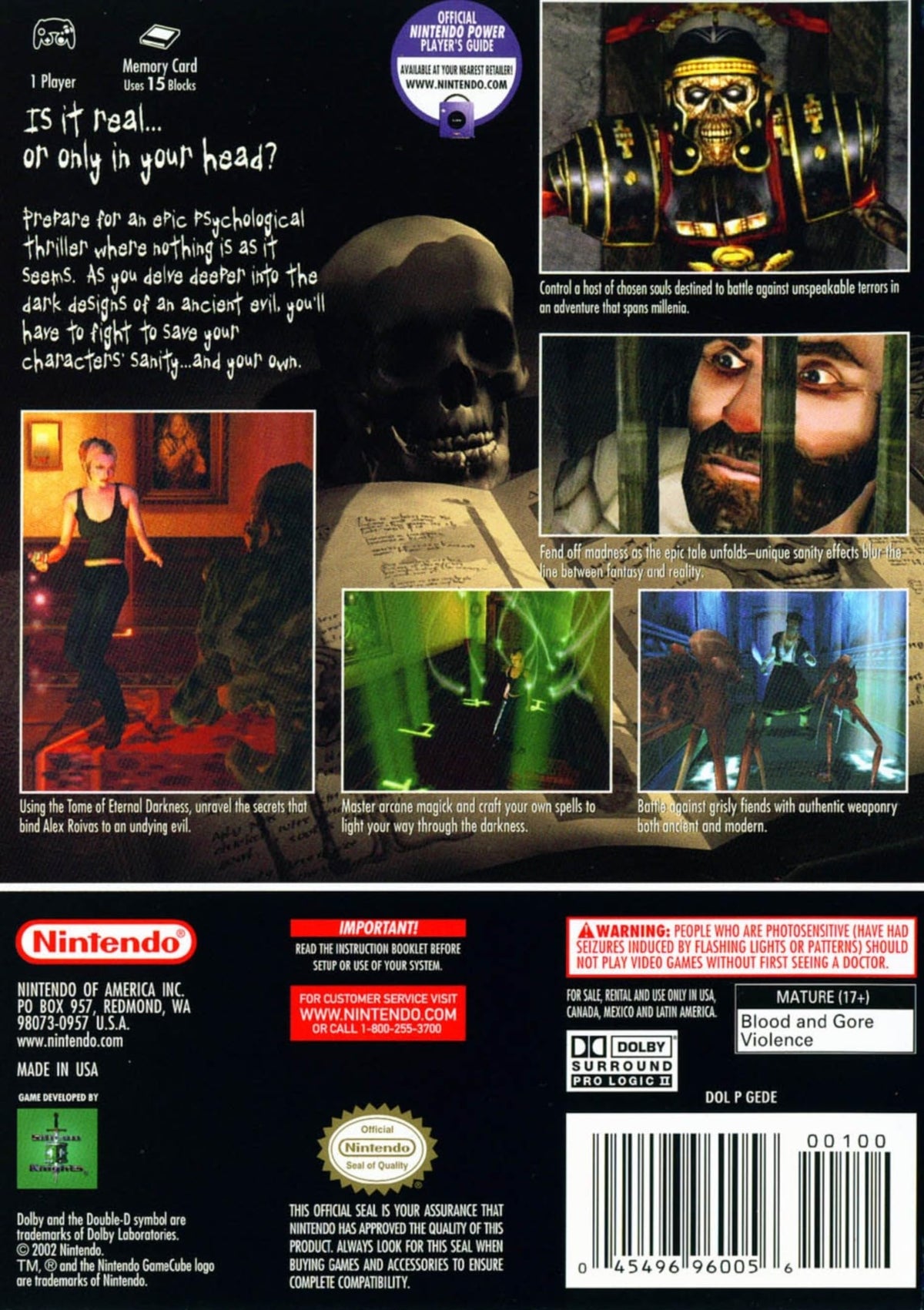 Eternal Darkness: Sanity's Requiem - GameCube (Renewed)