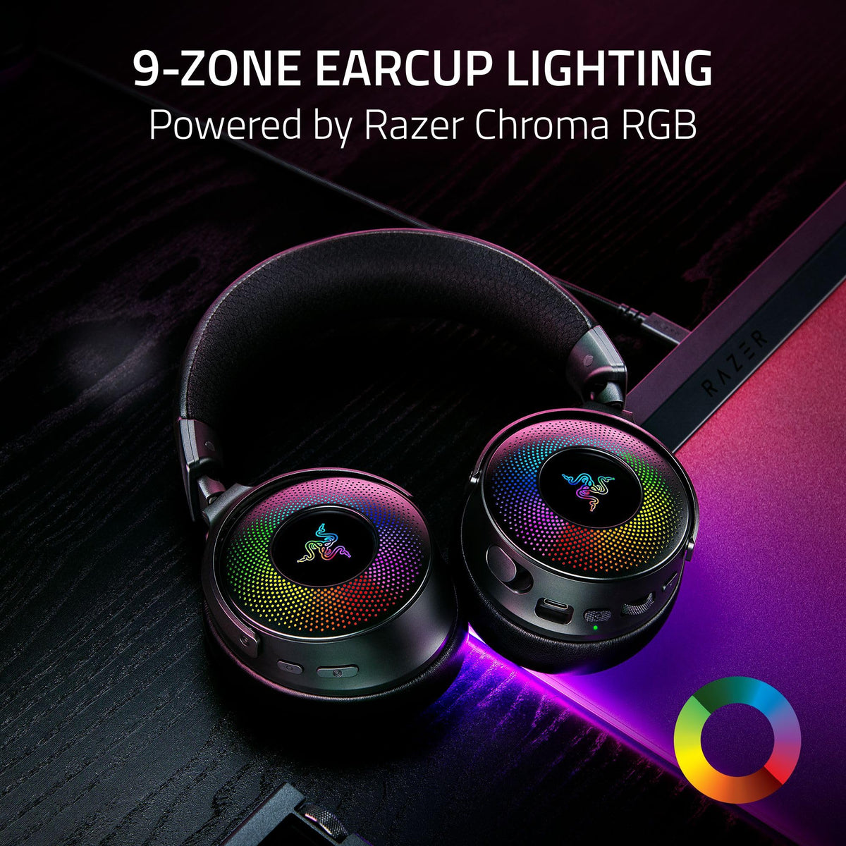 Razer Kraken V4 Pro Wireless Gaming Headset w/OLED Control Hub