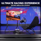 DIWANGUS Foldable Racing Simulator Cockpit with Seat & Monitor Stand
