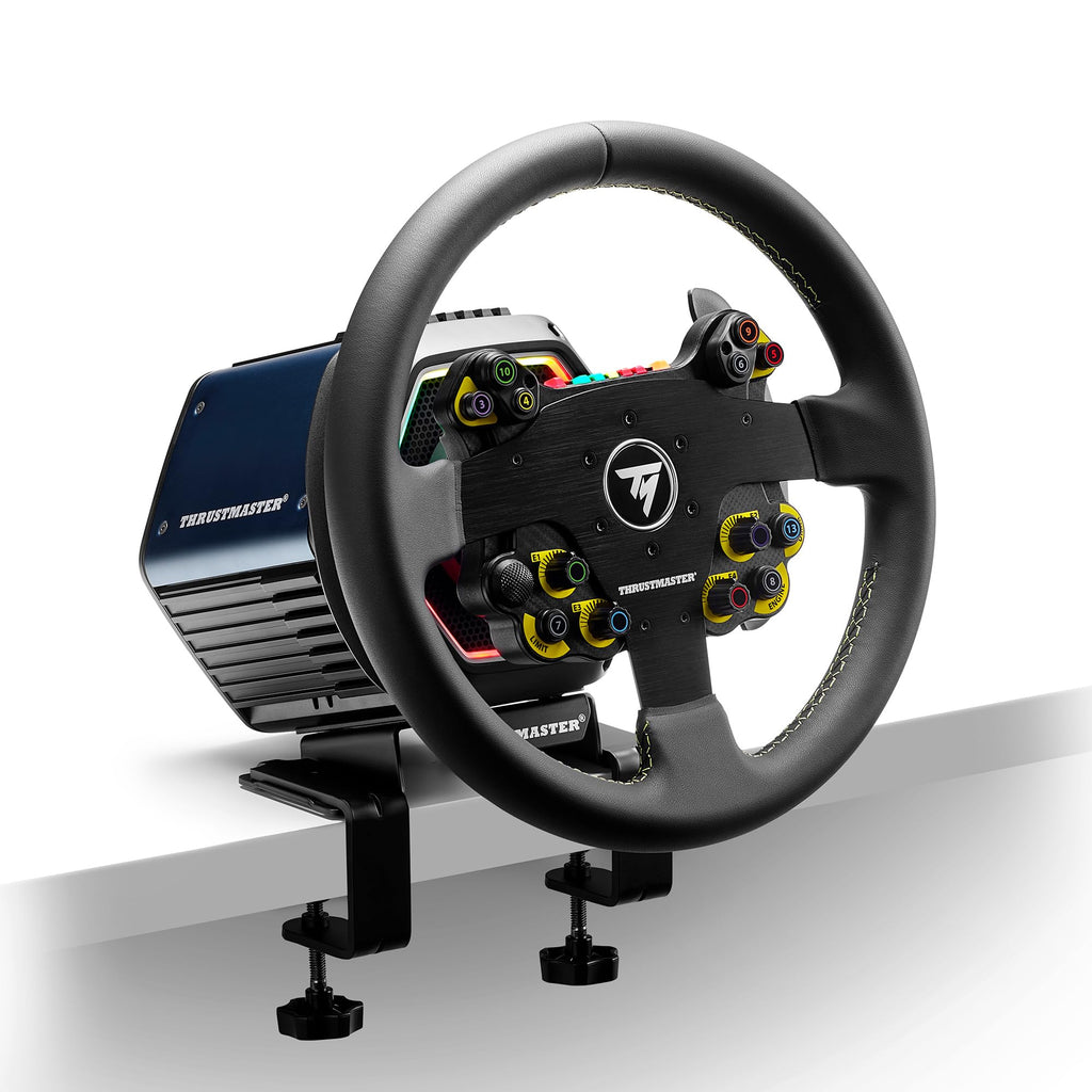 Thrustmaster EVO Racing 32R Leather, Round Leather-Wrapped Wheel Rim and Detachable Hub, For PC and Consoles