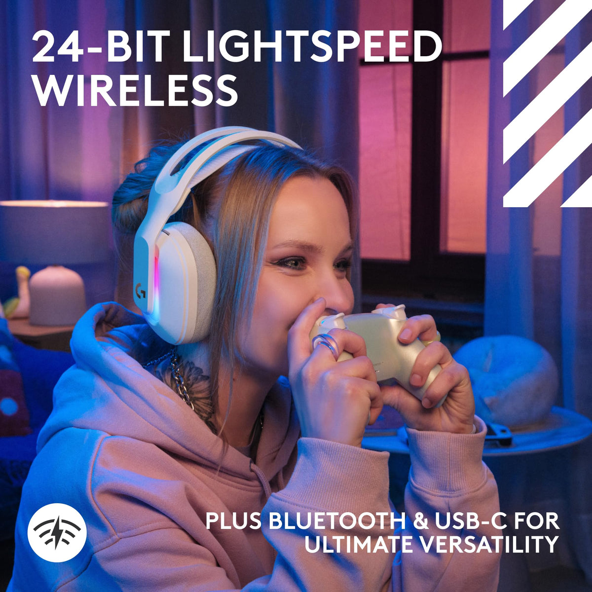 Logitech G Astro A20 X Multi-Platform Wireless Gaming Headset - White