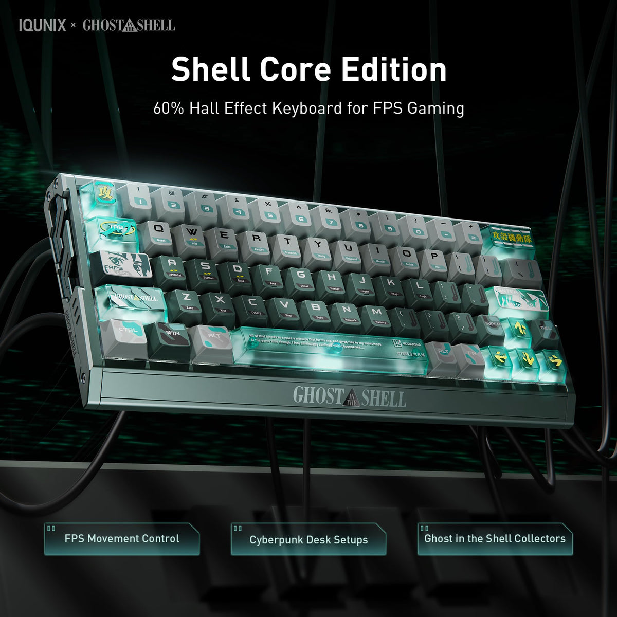 IQUNIX EV63 Ghost in the Shell Gaming Keyboard, Shell Core