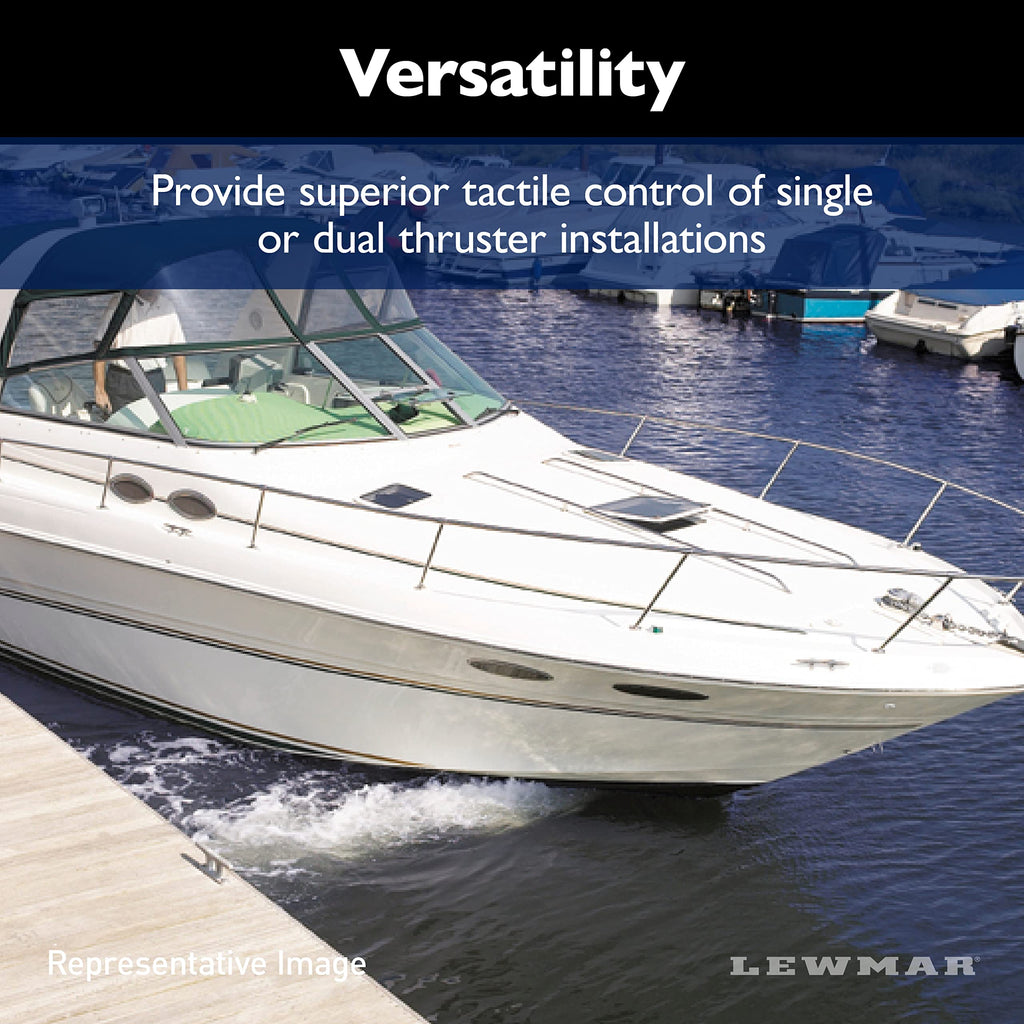 Lewmar Single Boat Joystick Thruster Control with Ergonomic, Tactile Pad, Sealed Membrane Switch Panel, Multi-Function LED Display, 12-24 Dual Voltage Supply