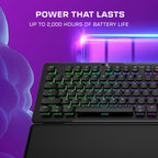 Turtle Beach Vulcan II XP Air Wireless Full-Size Mechanical RGB Gaming Keyboard - 2.4GHz Wireless, Bluetooth, AirTrack Gesture Sensor, Hot-Swappable Linear Switches, 2,000-Hour Battery - Black