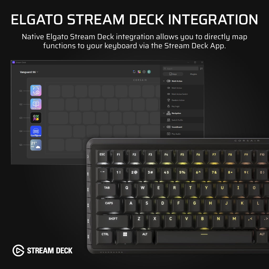 CORSAIR Vanguard 96 RGB Mechanical 96% Wired Gaming Keyboard – Black