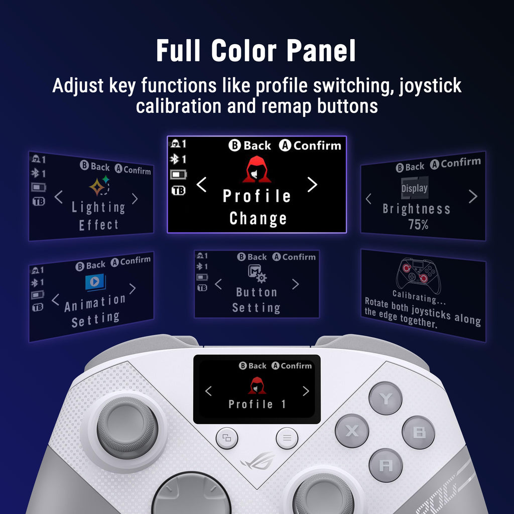 ASUS ROG Raikiri II Pro PC Controller, 8K Polling Rate, WHITE