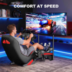 DIWANGUS Racing Simulator Cockpit with Formula-Style Seat & Monitor Mount