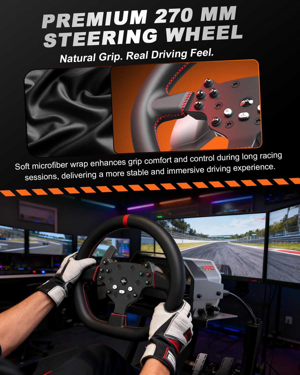 PXN V10 PRO Direct Drive Sim Racing Wheel and Pedals for PC, Xbox, PS4