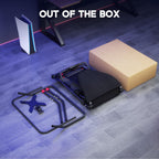 DIWANGUS Foldable Racing Simulator Cockpit with Seat & Monitor Stand