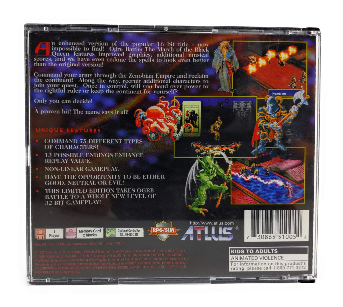 Ogre Battle: The March of the Black Queen - PlayStation (Renewed)