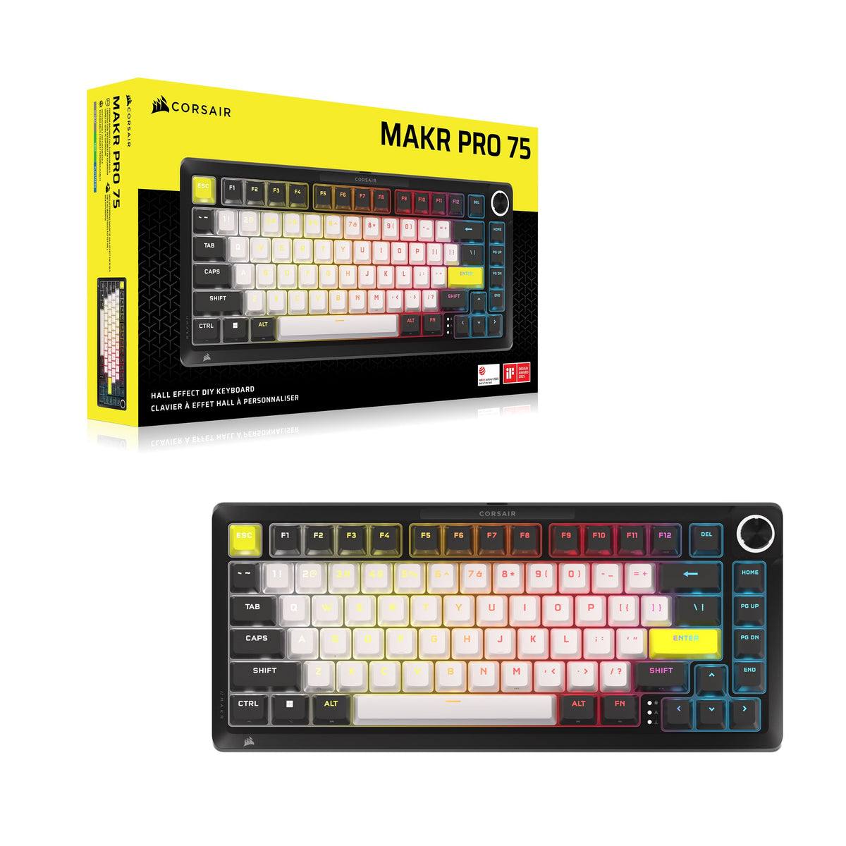 Corsair MAKR PRO 75 Magnetic Mechanical Gaming Keyboard – US QWERTY – Black