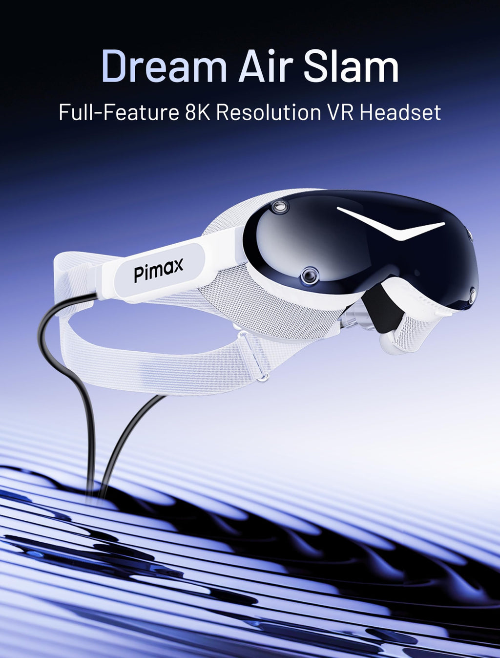 Pimax Dream Air Slam VR Headset-3840 x 3552 Per Eye, 110° FOV with Pimax's ConcaveView Optics, Virtual Reality PC VR Headset + with Controllers