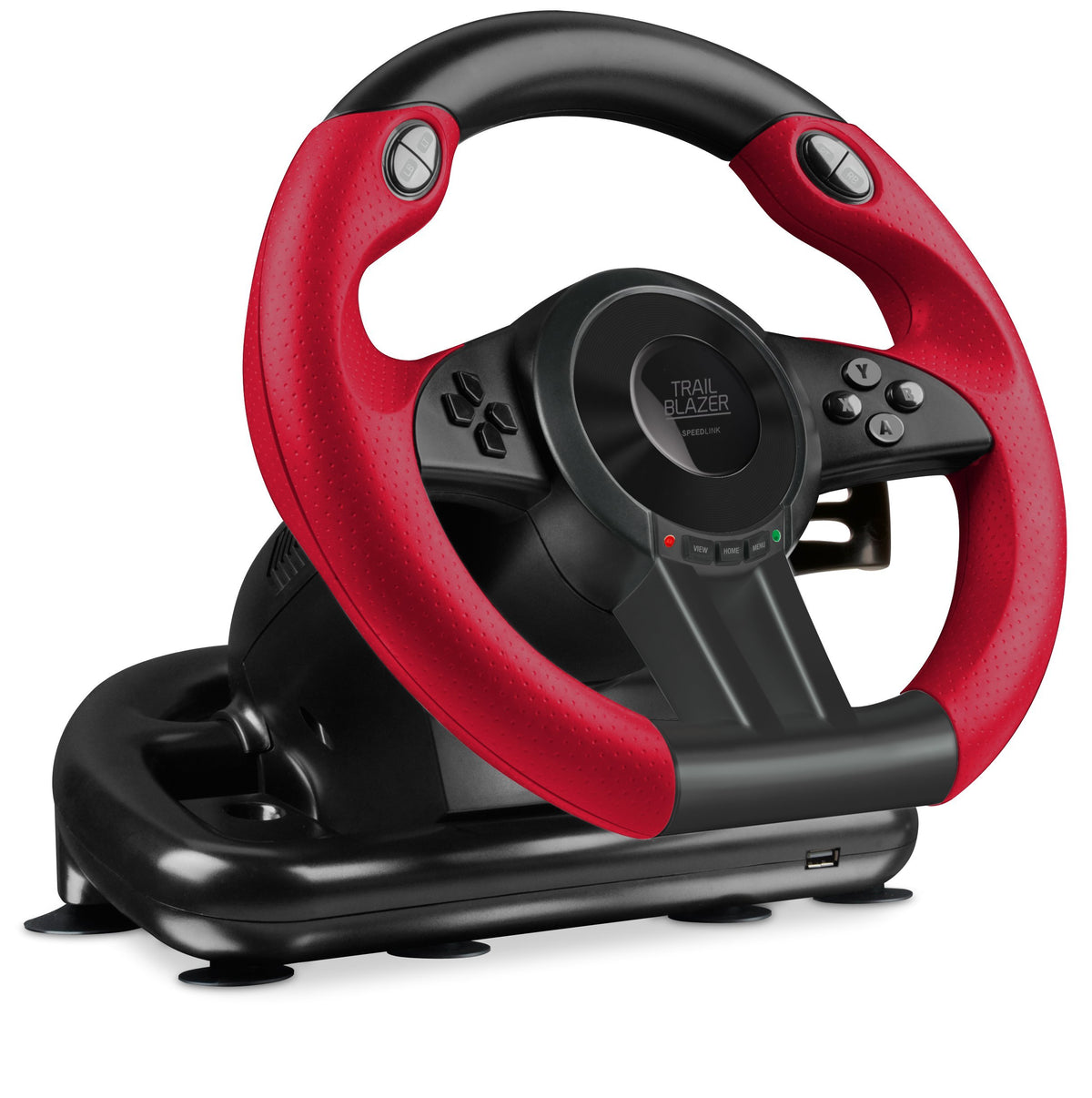 Speedlink DRIFT O.Z. Racing Wheel - USB Gaming Lenkrad fr PC, Schwarz-Orange (Kompatibel mit Windows XP - Pedale fr Gas & Bremse)