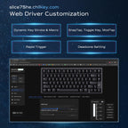 OOCTPK Mechanical Keyboard, Chilkey Slice75 HE Gaming Keyboard Wired, 75% Hall Effect Magnetic Aluminum Keyboard with WS Flux HE Clacky Switch, Rapid Trigger, 8K Polling, RGB Custom, PC/Mac Support