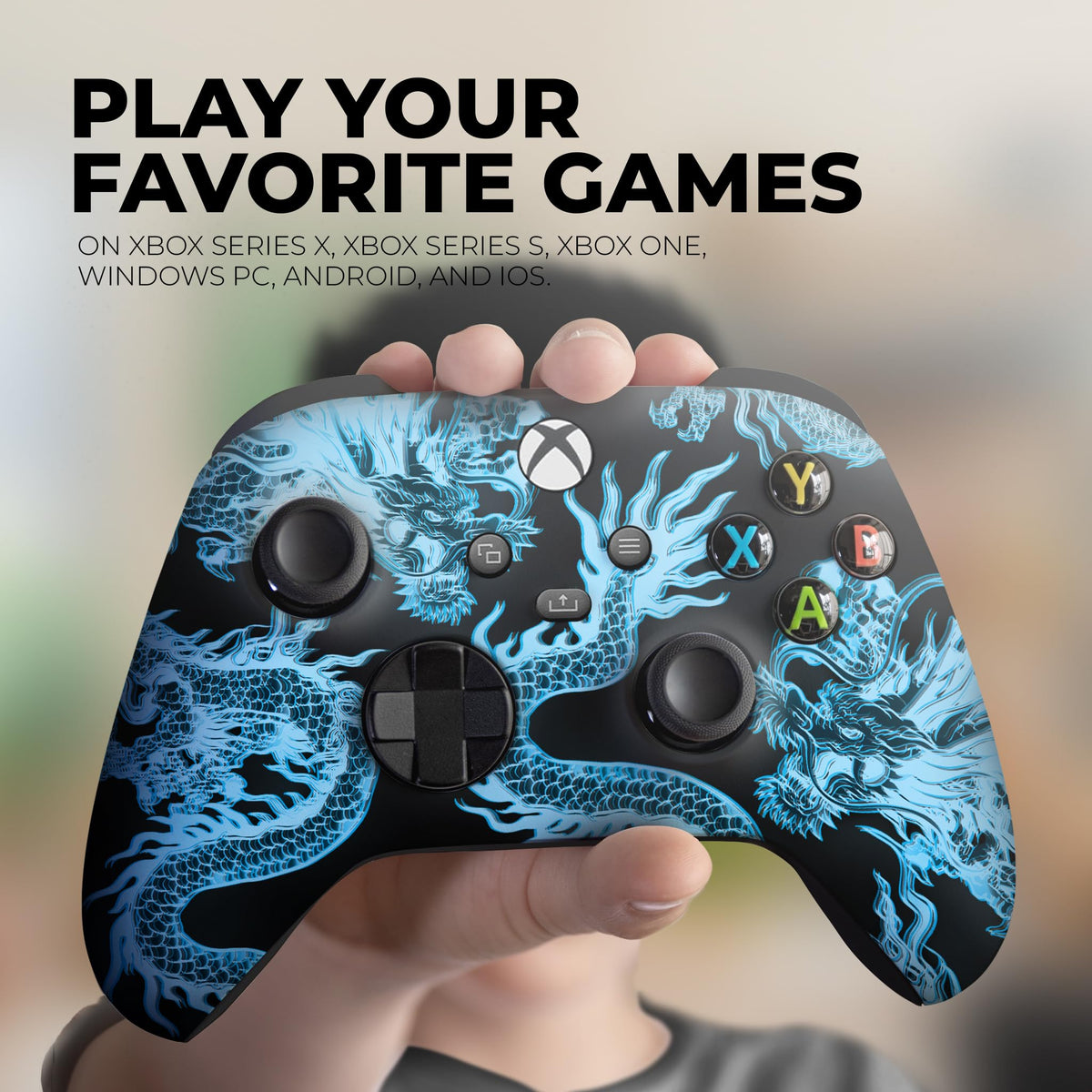 Neon Dragonns Glow Custom X-box Controller Wireless for X-box Series X/S