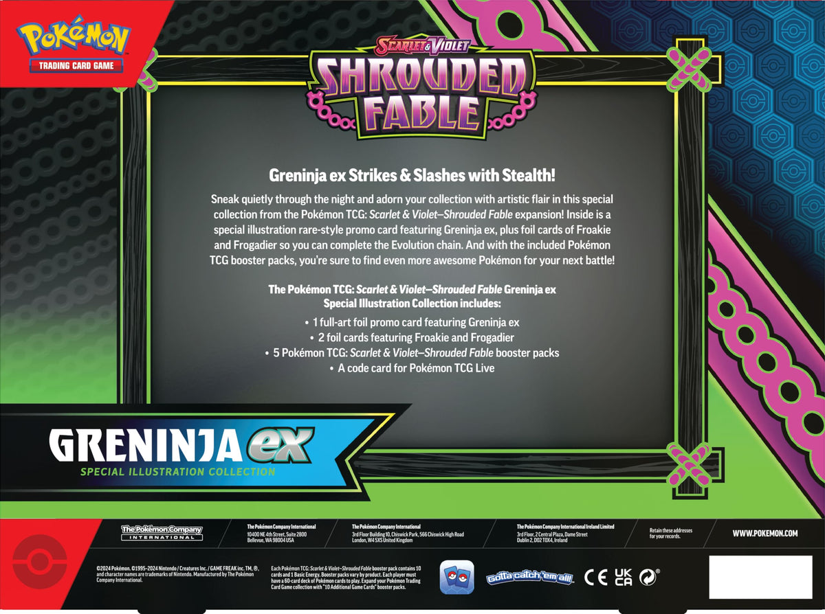 Pokemon TCG: Scarlet And Violet: Shrouded Fable Greninja Ex Special Illustration Collection