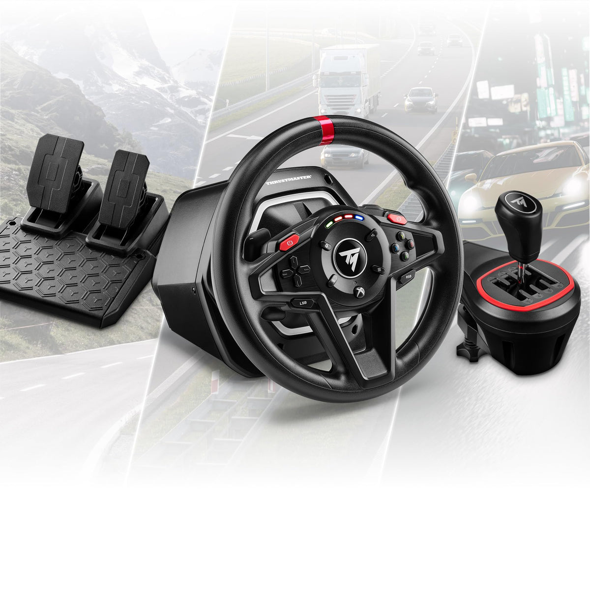 Thrustmaster T128 X Racing Wheel, Pedals & Shifter Bundle - XBOX & PC