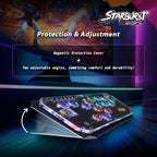 Brook Fighter Starburst Metal Ver. All-Button Arcade Controller for PS5, PS4, Xbox Series X|S, NS, NS2 & PC, Metal Side Handles, Hot-Swappable Switches, RGB Lighting, Officially Licensed (Black)