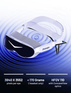 Pimax Dream Air Slam VR Headset-3840 x 3552 Per Eye, 110° FOV with Pimax's ConcaveView Optics, Virtual Reality PC VR Headset + with Controllers