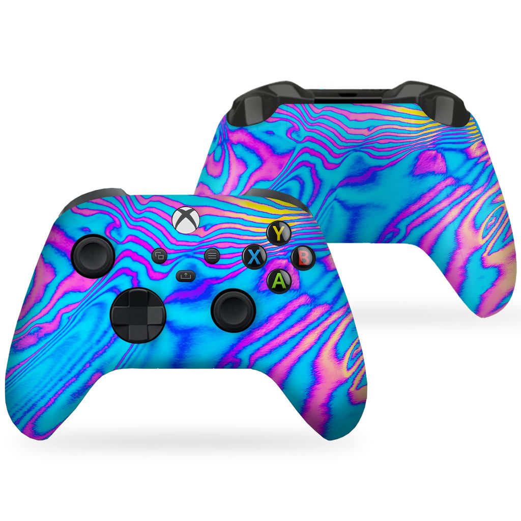 Psychedelic Mushrooms Customised Wireless Controller by BCB. Original X-box Controller Compatible with X-box One/Series X & S Console. Customized with Water Transfer Printing (Not a Skin)