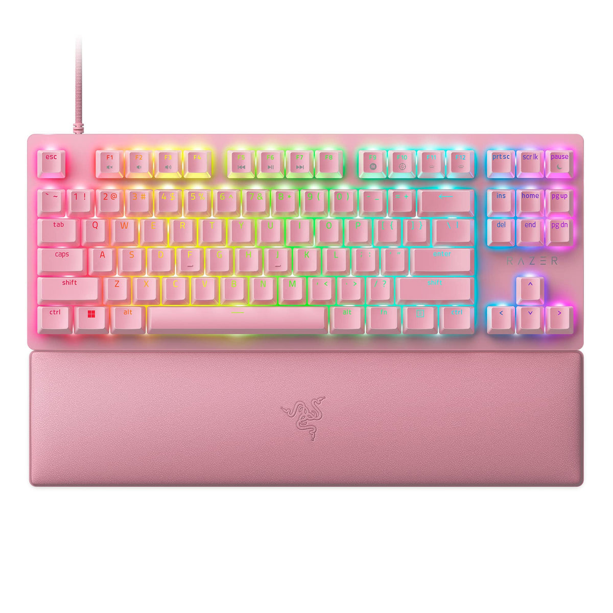 Razer Huntsman V2 Optical Gaming Keyboard: Fastest Linear Optical Switches w/Quick Keystrokes & 8000Hz Polling Rate - Doubleshot PBT Keycaps - Dedicated Media Keys & Dial - PUBG: Battleground Edition