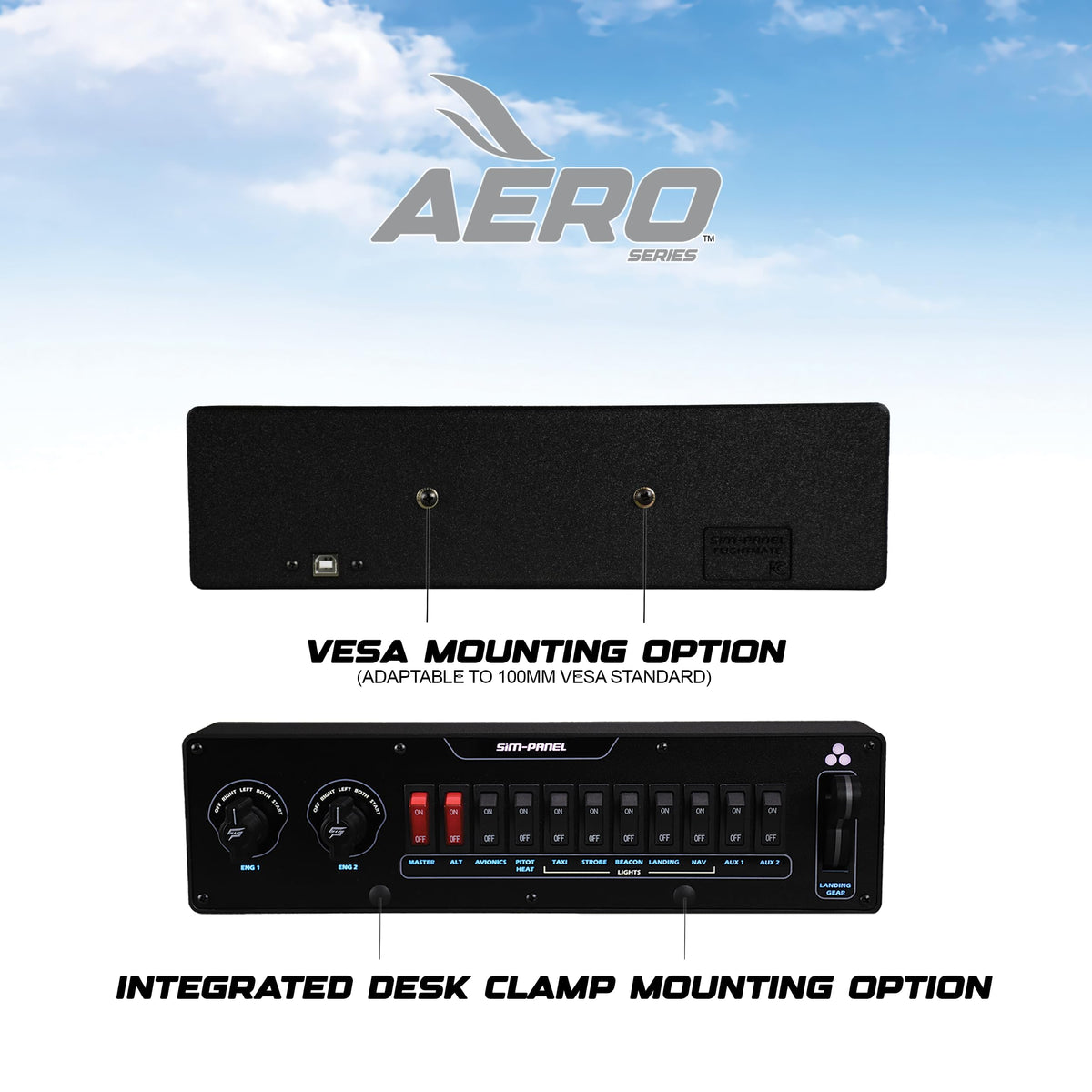SIM-PANEL Aero Series FlightMate Simulation Panel (Dual Mag)