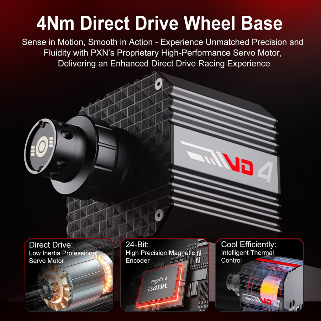 PXN VD4 Direct Drive Sim Racing Wheel Bundle for PC
