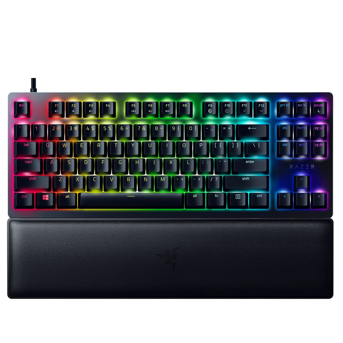 Razer Huntsman V2 Optical Gaming Keyboard: Fastest Linear Optical Switches w/Quick Keystrokes & 8000Hz Polling Rate - Doubleshot PBT Keycaps - Dedicated Media Keys & Dial - PUBG: Battleground Edition