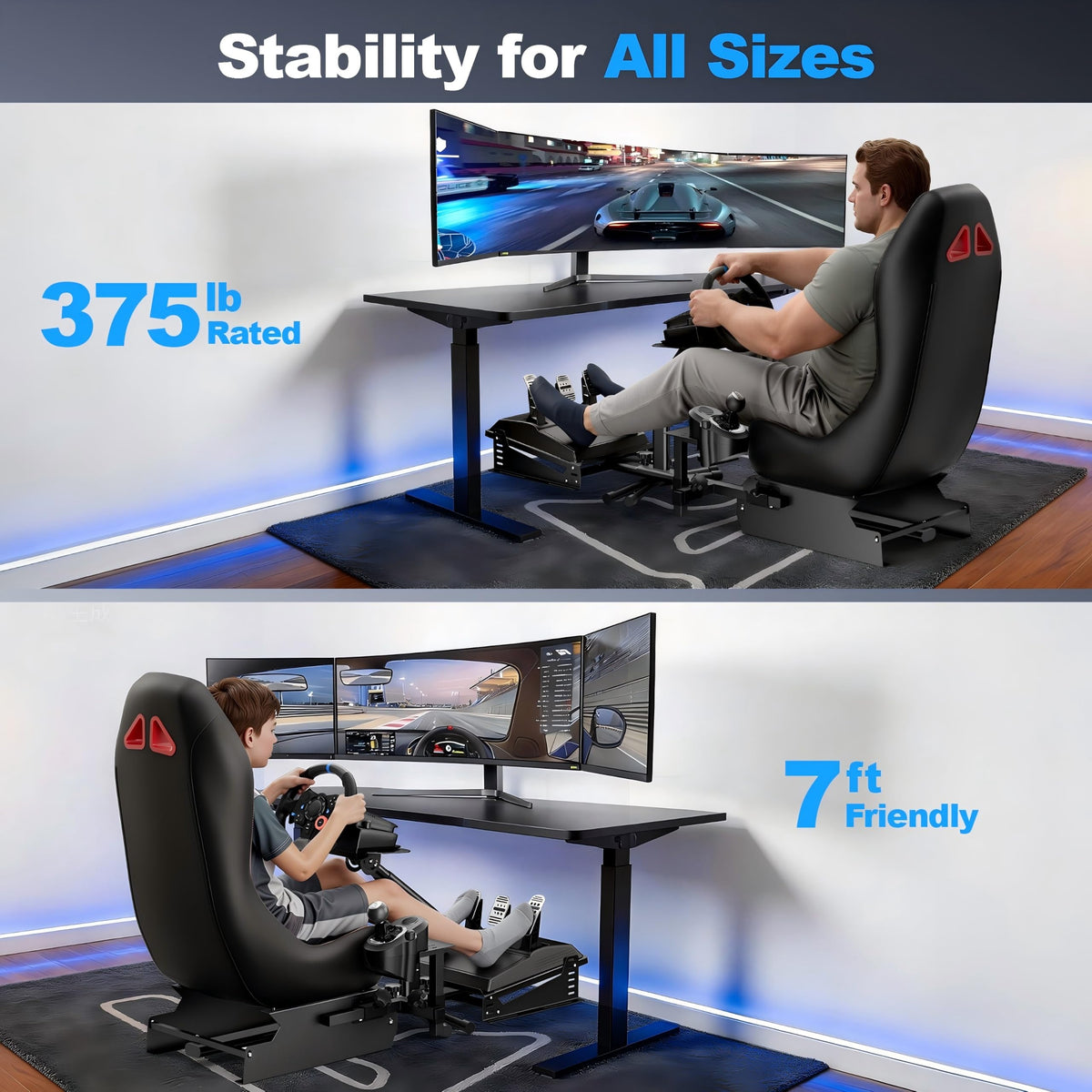 DIWANGUS Stable Racing Simulator Cockpit for Logitech, Thrustmaster, MOZA