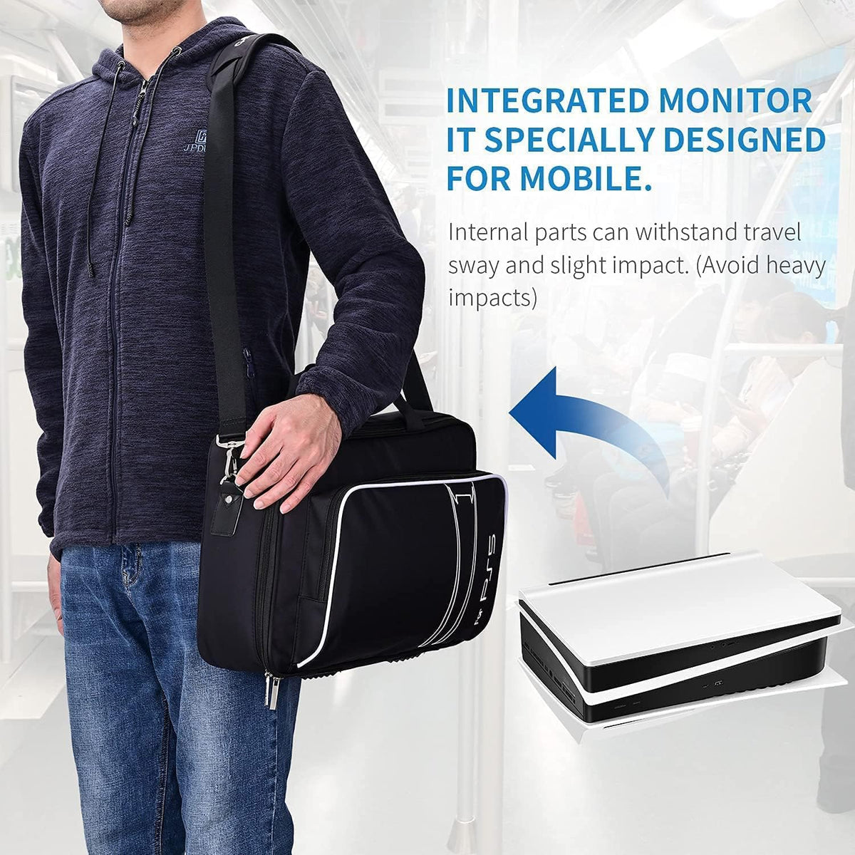 G-STORY 15.6" IPS 4K 60Hz Portable Gaming Monitor for PS5, 2 HDMI Speakers