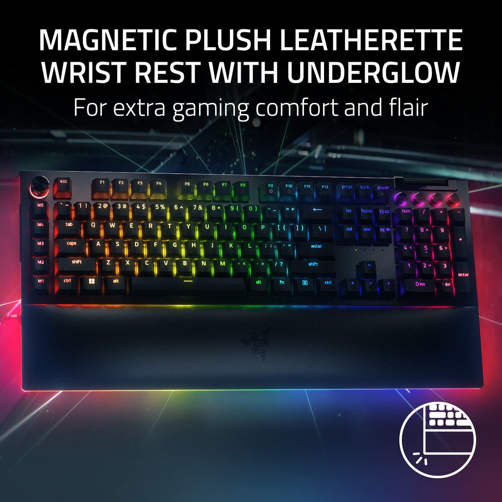 Razer BlackWidow V4 Pro Mechanical Gaming Keyboard, Green Tactile Switches