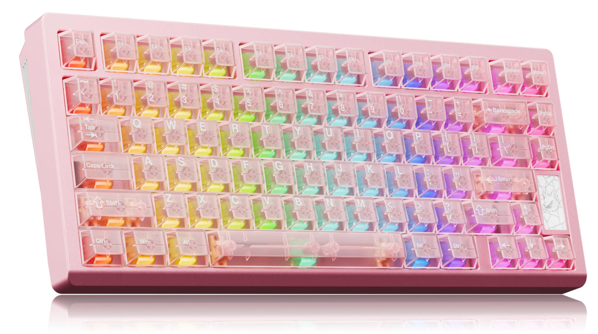 OOCTPK Mechanical Keyboard, Chilkey Slice75 HE Gaming Keyboard Wired, 75% Hall Effect Magnetic Aluminum Keyboard with WS Flux HE Clacky Switch, Rapid Trigger, 8K Polling, RGB Custom, PC/Mac Support