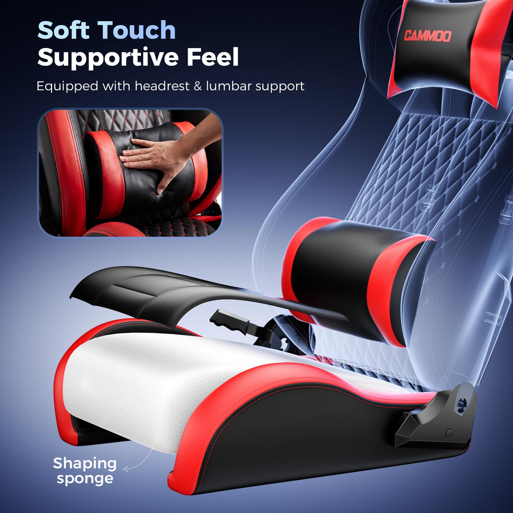 CAMMOO High Compatible Sim Racing Cockpit with Monitor Mount Fits Handbrake