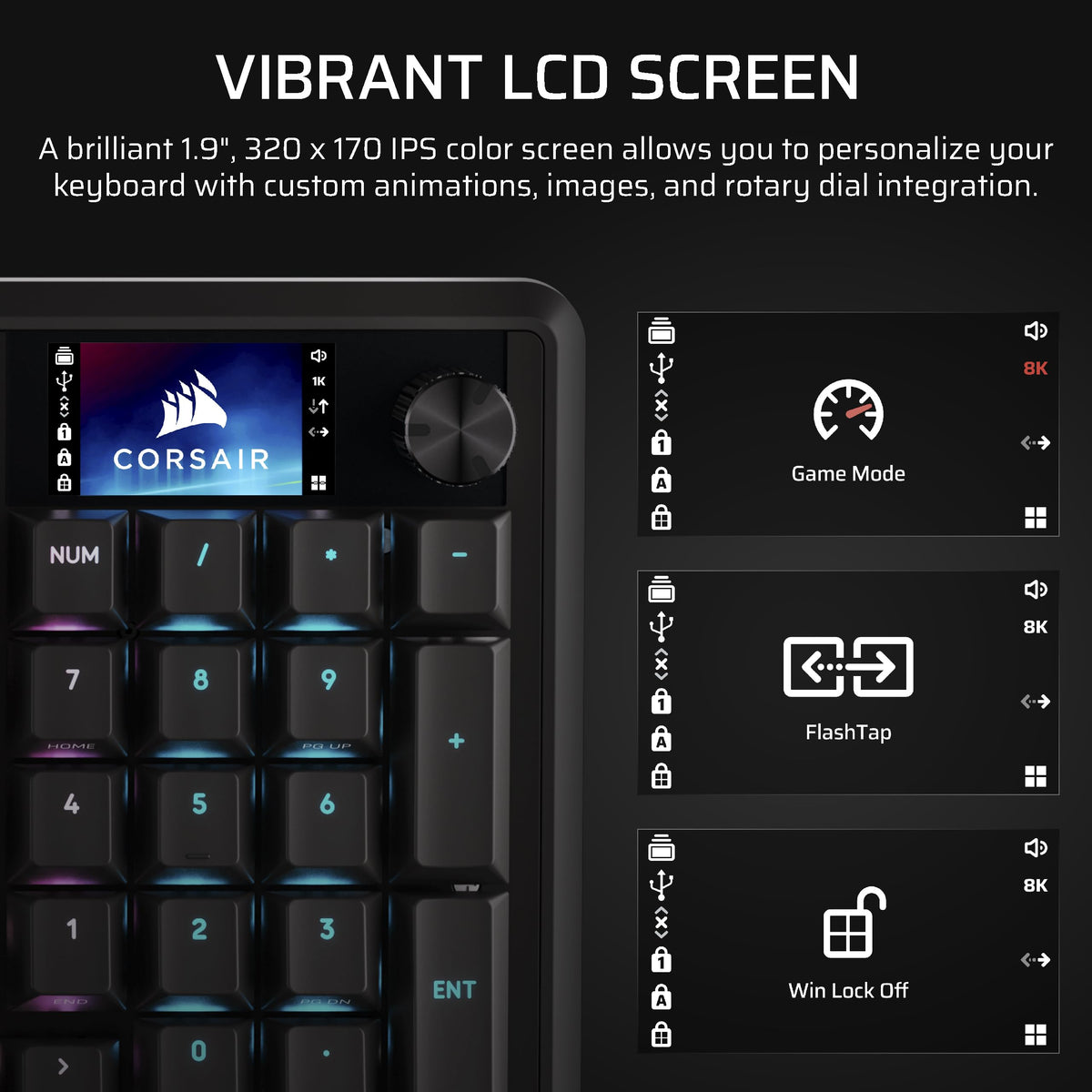 CORSAIR Vanguard 96 RGB Mechanical 96% Wired Gaming Keyboard – Black