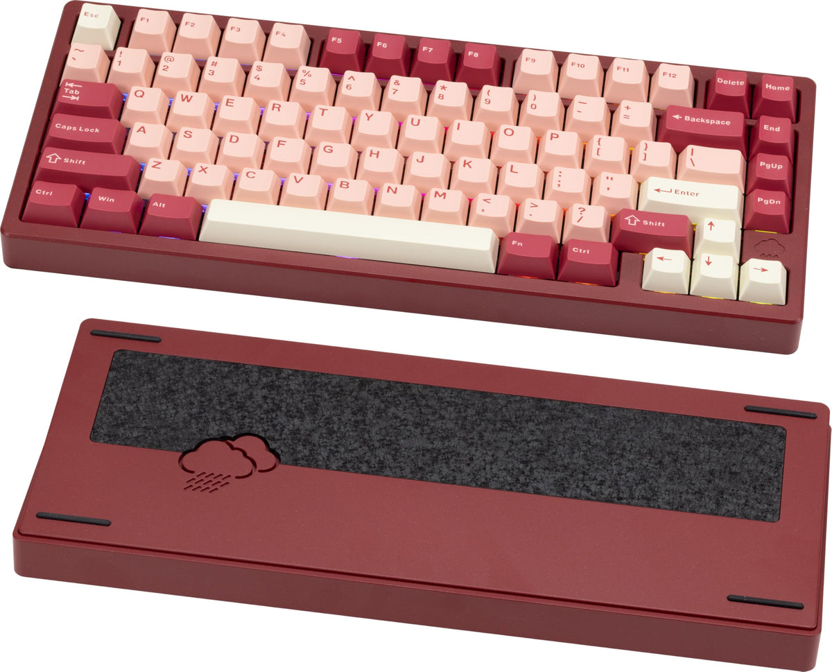 KEEBMONKEY WOBKEY Rainy 75 CNC Aluminum HMX/JWK/Cocoa Switches Triple-Mode Connectivity Mechanical Keyboard with Superior Acoustics, RGB/FR4/Silver SUS304/7000mAh/Cocoa Switch (Pro - Black)