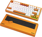 KEEBMONKEY WOBKEY Rainy 75 CNC Aluminum HMX/JWK/Cocoa Switches Triple-Mode Connectivity Mechanical Keyboard with Superior Acoustics, RGB/FR4/Silver SUS304/7000mAh/Cocoa Switch (Pro - Black)