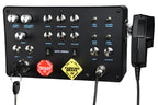 Sim-Panel Classic 2 Button Box for ATS/ETS2 (American Truck Simulator/Euro Truck Simulator) (Premium Black Brush Aluminum Finish)