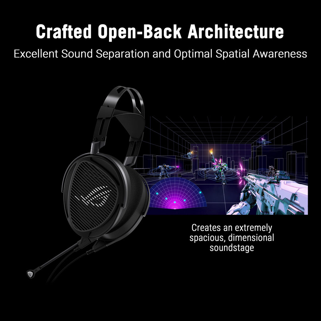 ASUS ROG Kithara Hifiman Gaming/Audiophile Open Wired Headphones with Mic