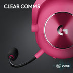 Logitech G PRO X 2 Lightspeed Wireless Gaming Headset - Magenta