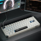 Defender 68 PC Gaming Keyboard Wired, 0.01mm Precision Magnetic Switch Hot Swappable, PBT Keycaps, RGB, 128K Polling Rate, IP57, Full Aluminum CNC Housing, Compatible with Mac(White)
