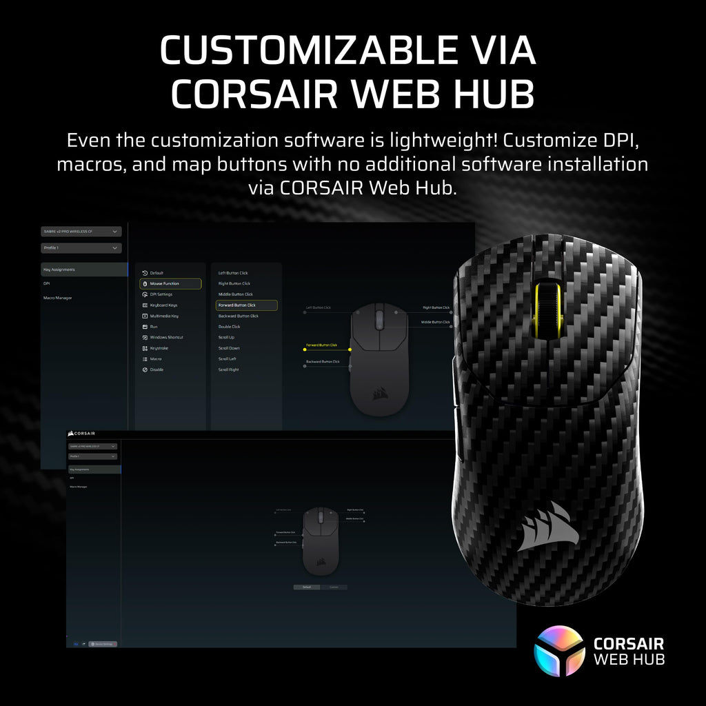 Corsair Sabre v2 PRO Wireless CF FPS Gaming Mouse – Black