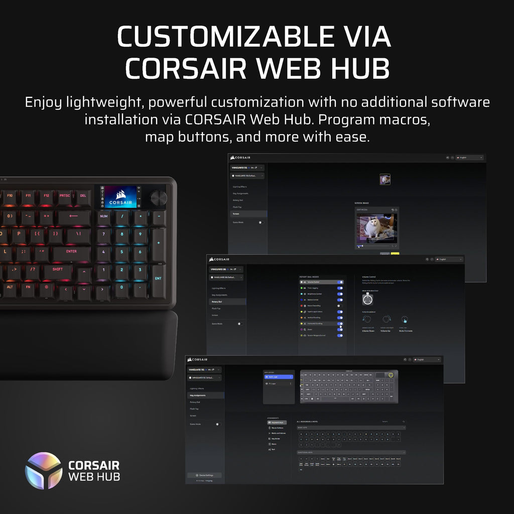 CORSAIR Vanguard 96 RGB Mechanical 96% Wired Gaming Keyboard – Black